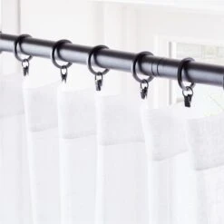 White Linen Sheer Window Curtain Panel 48"x84" 6 White Linen Sheer Window Curtain Panel 48"x84" -Cb2 LinenShrWhitePanel96inAVSHF21