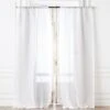 White Linen Sheer Window Curtain Panel 48"x84" -Cb2 LinenShrWhitePanel96inSHF21