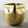 Liquid Hammered Brass Storage Basket Large -Cb2 LiquidBasketBrassLrgROS17