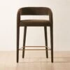 Lisette Brown Counter Stool Set Of 2 -Cb2 LisetteBrnCounterStoolSHF22