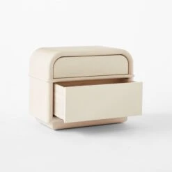 Lobos 2-Drawer White Wood Nightstand 12 Lobos 2-Drawer White Wood Nightstand -Cb2 LobosAshNLthrNightstand3QAVSSS23