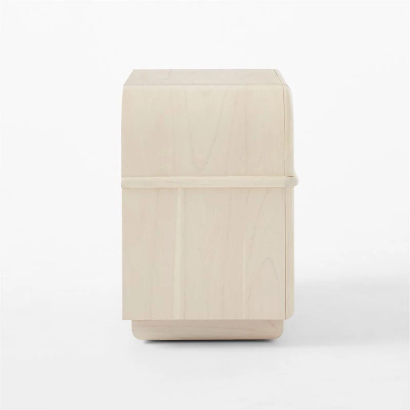 Lobos 2-Drawer White Wood Nightstand 7 Lobos 2-Drawer White Wood Nightstand - Image 5