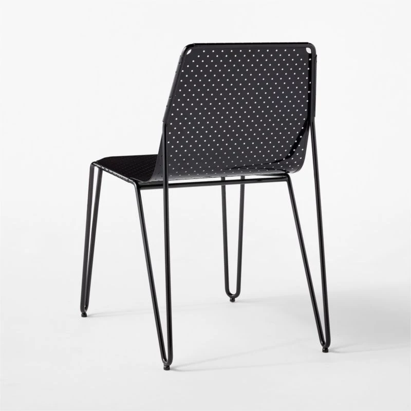 Loch Black Metal Outdoor Dining Chair 7 Loch Black Metal Outdoor Dining Chair - Image 5