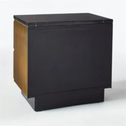 Logan 2-Drawer Brass And Black Marble Nightstand 20 Logan 2-Drawer Brass And Black Marble Nightstand -Cb2 LoganBrsNBlkMrblNghtstnd3QBF20