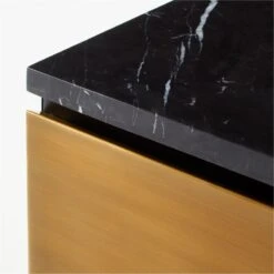 Logan 2-Drawer Brass And Black Marble Nightstand 21 Logan 2-Drawer Brass And Black Marble Nightstand -Cb2 LoganBrsNBlkMrblNghtstndAVF20
