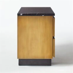 Logan 2-Drawer Brass And Black Marble Nightstand 19 Logan 2-Drawer Brass And Black Marble Nightstand -Cb2 LoganBrsNBlkMrblNghtstndSDF20