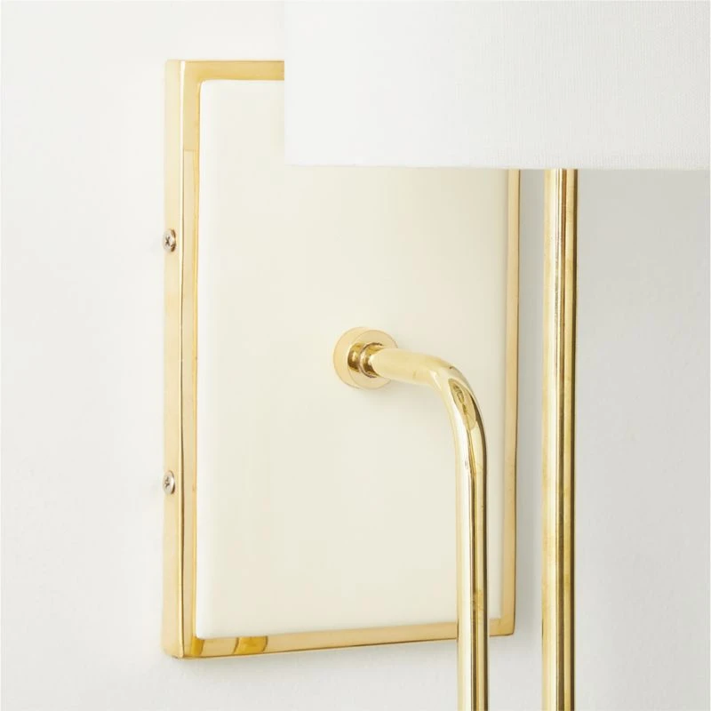 Lucerne Polished Brass Wall Sconce Light 5 Lucerne Polished Brass Wall Sconce Light - Image 3