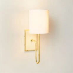Lucerne Polished Brass Wall Sconce Light 6 Lucerne Polished Brass Wall Sconce Light -Cb2 LucernePldBrsNIvySngScncROS23
