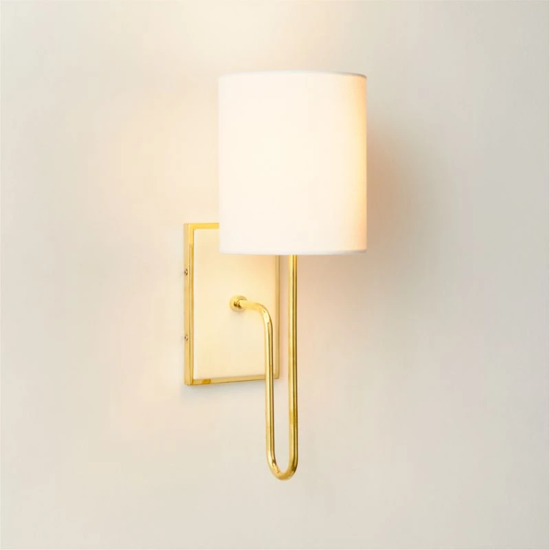 Lucerne Polished Brass Wall Sconce Light 4 Lucerne Polished Brass Wall Sconce Light - Image 2