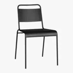 Lucinda Black Outdoor Patio Stacking Chair -Cb2 LucindaStackingChairBlack3QS16