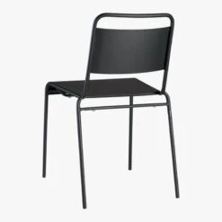 Lucinda Black Outdoor Patio Stacking Chair -Cb2 LucindaStackingChairBlackAVS16