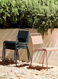 Lucinda Black Outdoor Patio Stacking Chair -Cb2 LucindaStackingChairM19