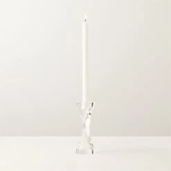 Lume Crystal Taper Candle Holder Large 10 Lume Crystal Taper Candle Holder Large -Cb2 LumeCrystlTprHolder7inAVSHF22