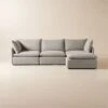 Lumin 4-Piece Modular Grey Performance Fabric Sectional Sofa -Cb2 Lumin4PcModGyPrfFbcSctSfSHF23