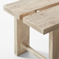 Lupine Teak Outdoor Dining Bench With Sunbrella ® Cushion -Cb2 LupineDiningBenchAV2SSS22