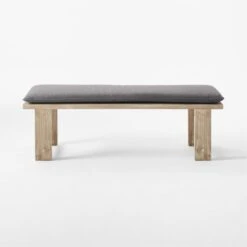 Lupine Teak Outdoor Dining Bench With Sunbrella ® Cushion -Cb2 LupineDiningBenchSOSSS22