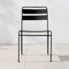 Luther Black Metal Outdoor Dining Chair -Cb2 LutherBlkDiningChairSHS23