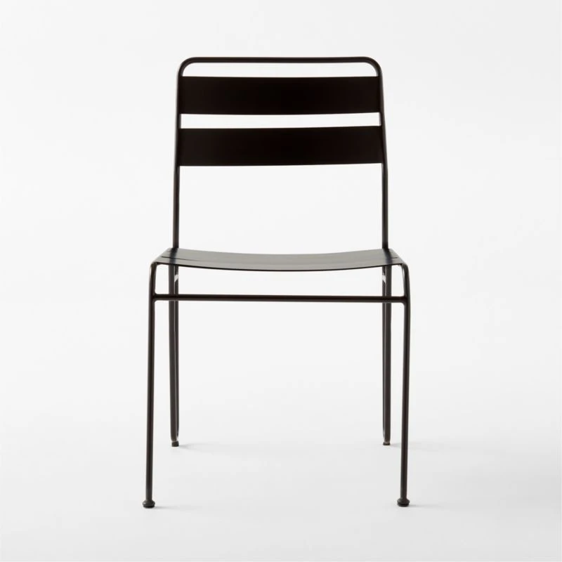 Luther Black Metal Outdoor Dining Chair 5 Luther Black Metal Outdoor Dining Chair - Image 3