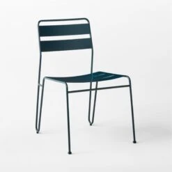Luther Teal Metal Outdoor Dining Chair 12 Luther Teal Metal Outdoor Dining Chair -Cb2 LutherTealDiningChair3QSSS23