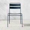 Luther Teal Metal Outdoor Dining Chair -Cb2 LutherTealDiningChairSHS23