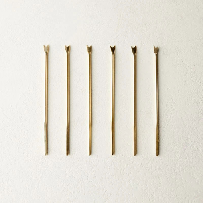 Mae Champagne Gold Cocktail Picks Set Of 6 3 Mae Champagne Gold Cocktail Picks Set Of 6