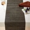 Malang Woven Black Table Runner 90'' -Cb2 MalangWvnRnnrBk14x90inSHS23