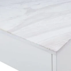 White Marble Kitchen Island -Cb2 MarbleIslandAV2S18