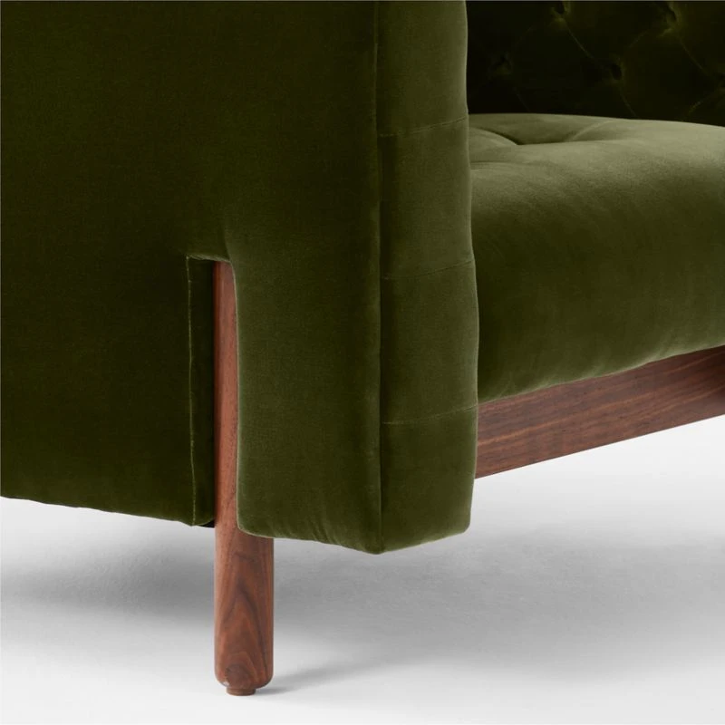 Marconi Tufted Green Velvet Accent Chair 9 Marconi Tufted Green Velvet Accent Chair - Image 7