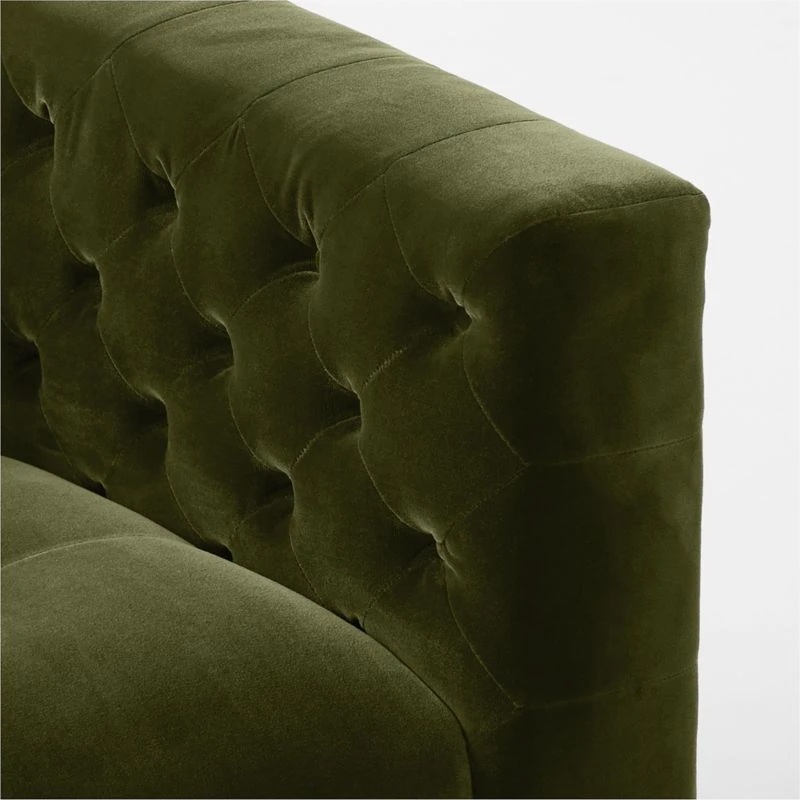 Marconi Tufted Green Velvet Accent Chair 8 Marconi Tufted Green Velvet Accent Chair - Image 6