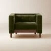 Marconi Tufted Green Velvet Accent Chair