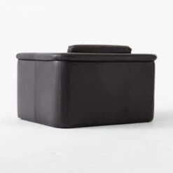 Mardones Black Leather Lounge Chair -Cb2 MardonesBlackLthrChair3QBSSF23