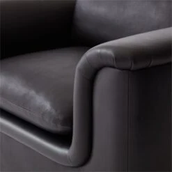 Mardones Black Leather Lounge Chair -Cb2 MardonesBlackLthrChairAVSSF23