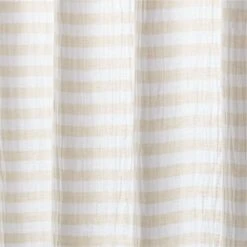 Maren Organic Cotton Striped Shower Curtain 72" -Cb2 MarenStrdOrgCttnShwrCrtnAVSHF22