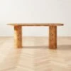 Marisa Burl Wood Desk 70'' -Cb2 MarisaBurlwoodDeskLrgSHS23