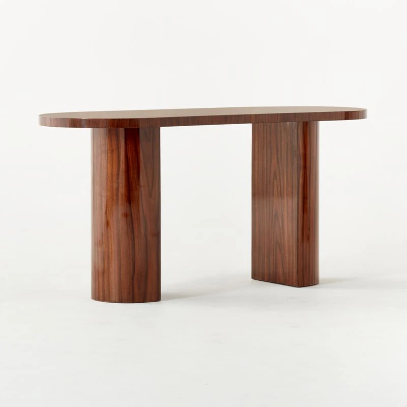 Marisa High-Gloss Walnut Wood Desk 60'' 7 Marisa High-Gloss Walnut Wood Desk 60'' - Image 5