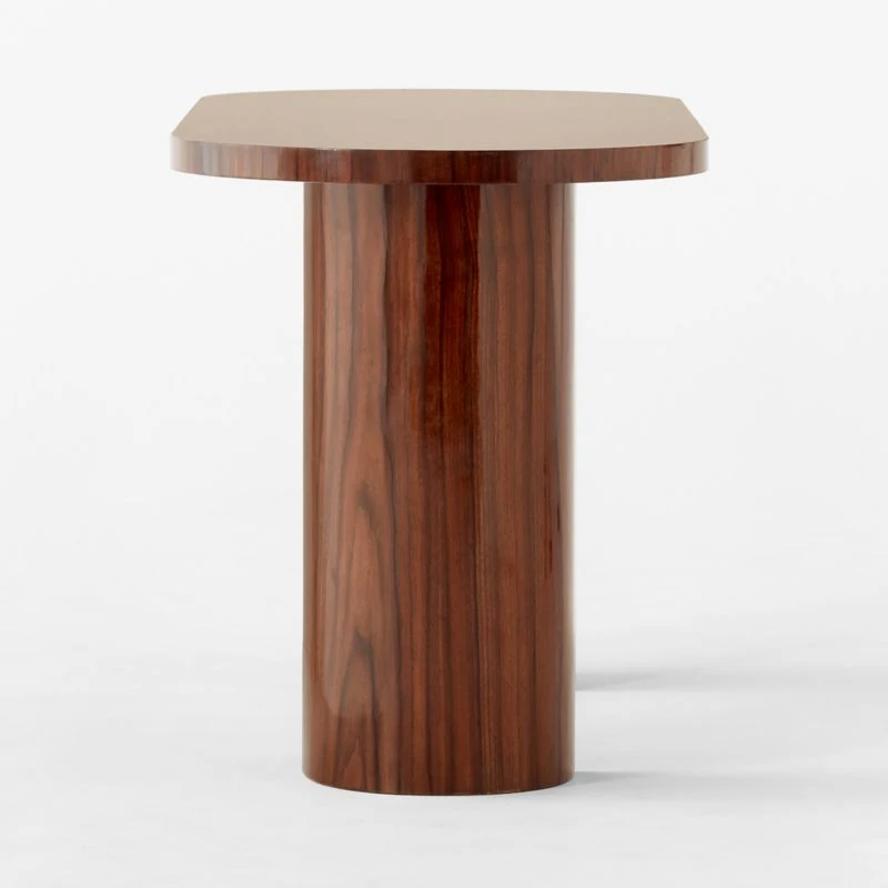 Marisa High-Gloss Walnut Wood Desk 60'' 8 Marisa High-Gloss Walnut Wood Desk 60'' - Image 6