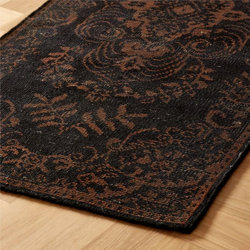Marlowe Handknotted Black And Red Runner Rug 2.5'x8' 5 Marlowe Handknotted Black And Red Runner Rug 2.5'x8' - Image 3