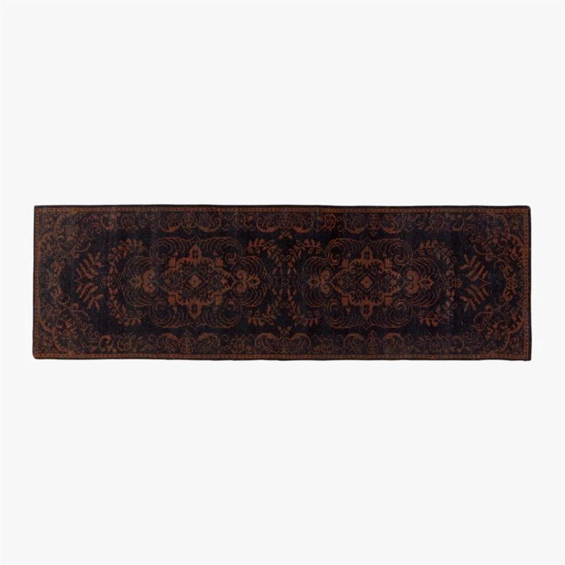 Marlowe Handknotted Black And Red Runner Rug 2.5'x8' 3 Marlowe Handknotted Black And Red Runner Rug 2.5'x8'