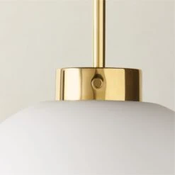 Marra Polished Brass Globe Pendant Light -Cb2 MarraBrsPendantLight12inAVSHF23