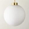 Marra Polished Brass Globe Pendant Light -Cb2 MarraBrsPendantLight12inSHF23