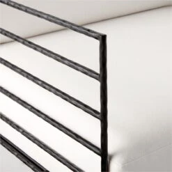 Marteau Black Iron Outdoor Lounge Chair With White Sunbrella® Cushions 17 Marteau Black Iron Outdoor Lounge Chair With White Sunbrella® Cushions -Cb2 MarteauLoungeChairAVSSS23