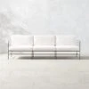 Marteau Black Iron Outdoor Sofa With White Sunbrella® Cushions 1 Marteau Black Iron Outdoor Sofa With White Sunbrella® Cushions -Cb2 MarteauSofaSHS23