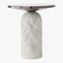 Martini Side Table With White Marble Base 13 Martini Side Table With White Marble Base -Cb2 MartiniTableWWhtMarbleBsSOF19