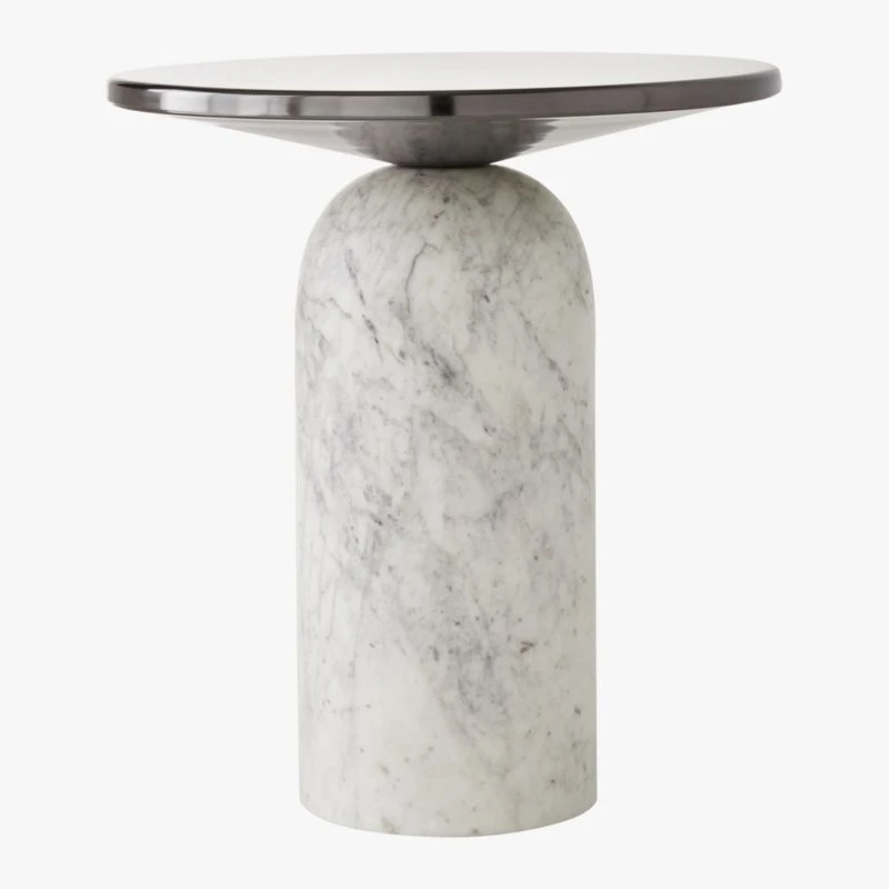 Martini Side Table With White Marble Base 7 Martini Side Table With White Marble Base - Image 6