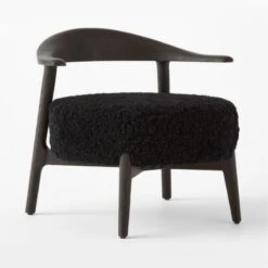 Matador Black Shearling Accent Chair -Cb2 MatadorBlackShlngChair3QSSF22