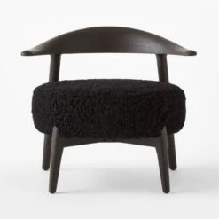 Matador Black Shearling Accent Chair -Cb2 MatadorBlackShlngChairSOSSF22