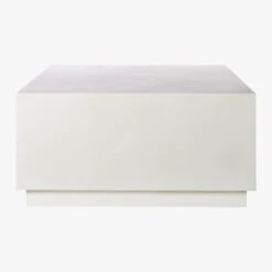 Matter Ivory Cement Rectangle Coffee Table -Cb2 MatterIvryRectCoffeeTblSDS20