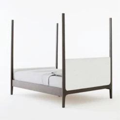 Melrose 4-Poster Charcoal Grey Canopy Queen Bed 13 Melrose 4-Poster Charcoal Grey Canopy Queen Bed -Cb2 MelroseCanopyQBed3QBSSS21