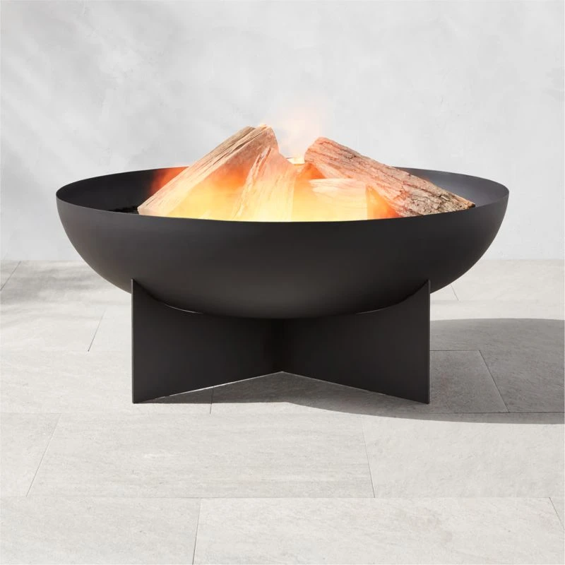 Alcante Round Black Fire Pit 4 Alcante Round Black Fire Pit - Image 2