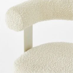 Mezza Ivory Boucle Office Chair -Cb2 MezzaIvoryBclChairAVSSS23